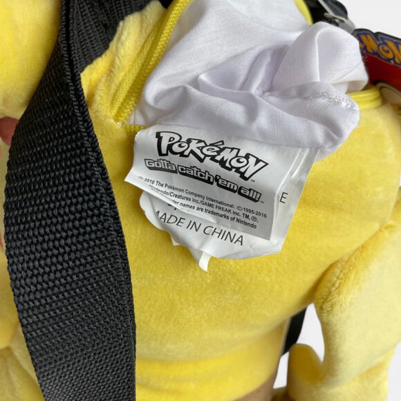 Plush Pikachu Pokemon Backpack 14" Bag 2016 NEW TAGS Stuffed Starpoint F.A.B. - Picture 6 of 9